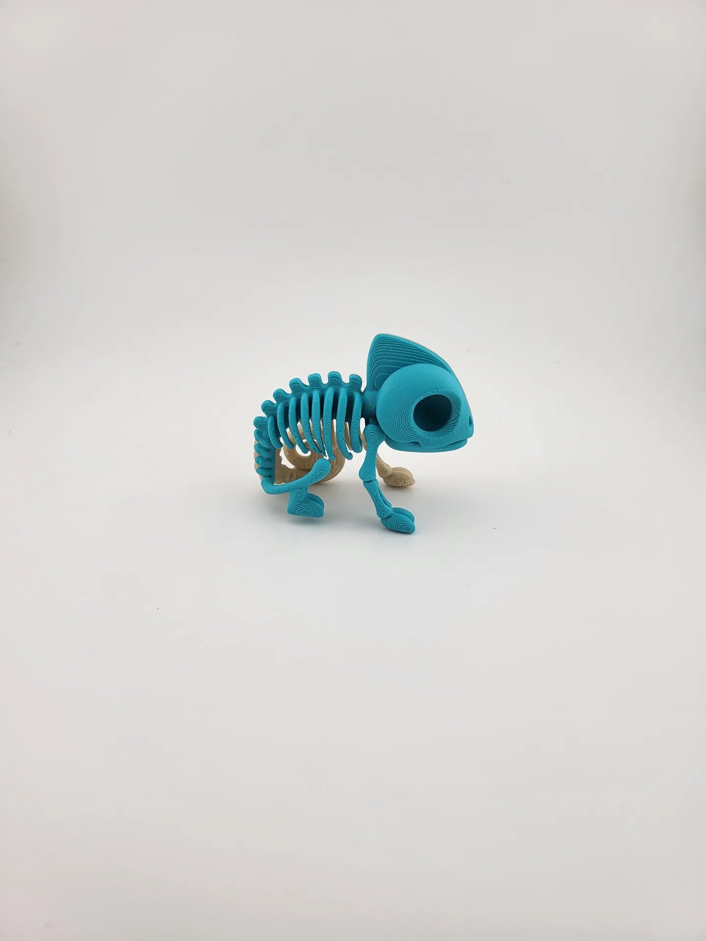 Skelet Kamæleon Figur - Til pynt på bord eller hylde