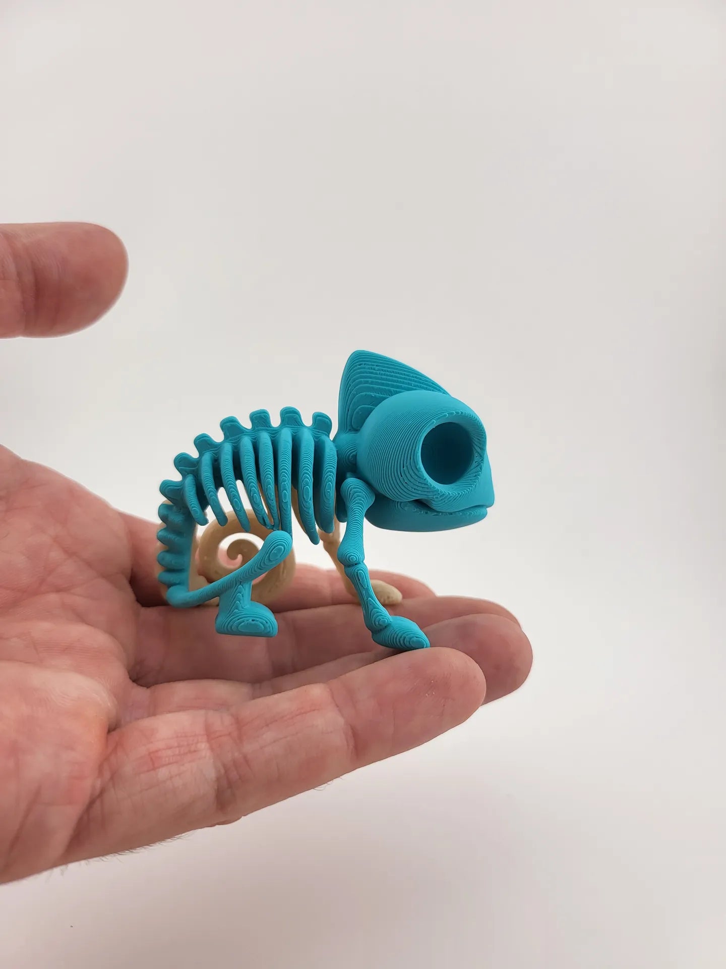 Skelet Kamæleon Figur - Til pynt på bord eller hylde