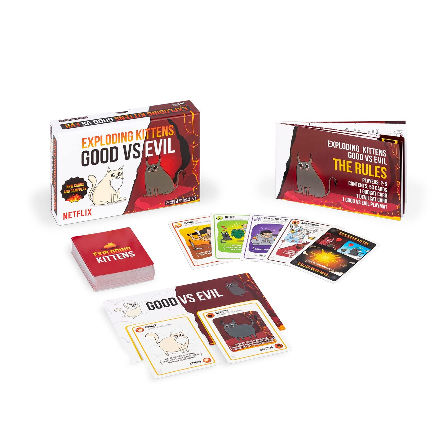 Exploding Kittens Good vs Evil - Kortspil - 2-5 Spillere - Fra 7 År