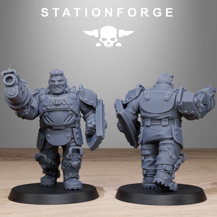 Wargames - Stationforge - GrimGuard - Armored Mutants Squad (10 Figurer)