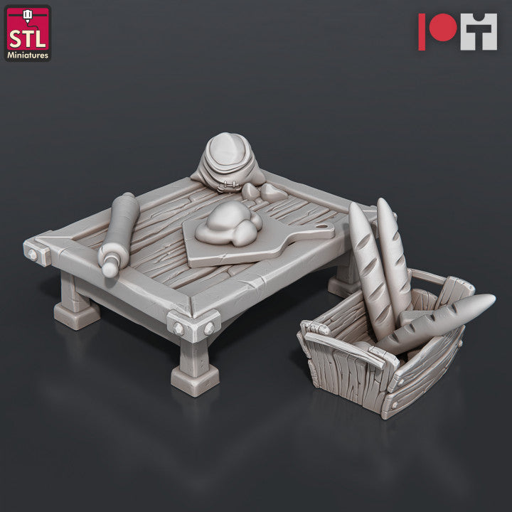 Dungeons & Dragons - STL Miniatures - Baker Set