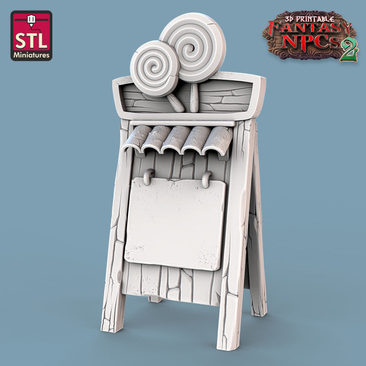 Dungeons & Dragons - STL Miniatures - Candy Seller Set