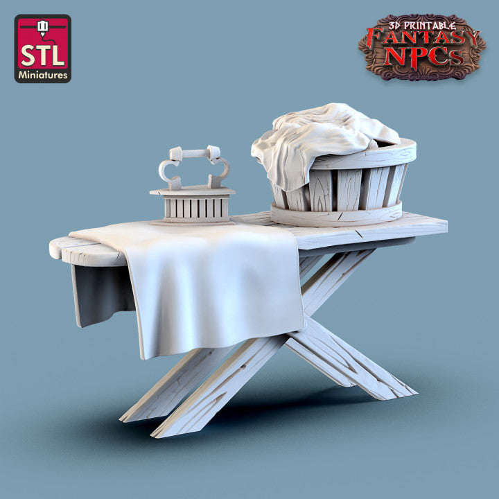 Dungeons & Dragons - STL Miniatures - Laundry Set