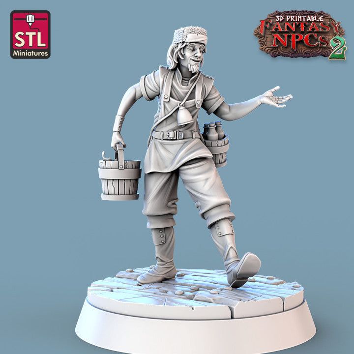 Dungeons & Dragons - STL Miniatures - Milk Man Set