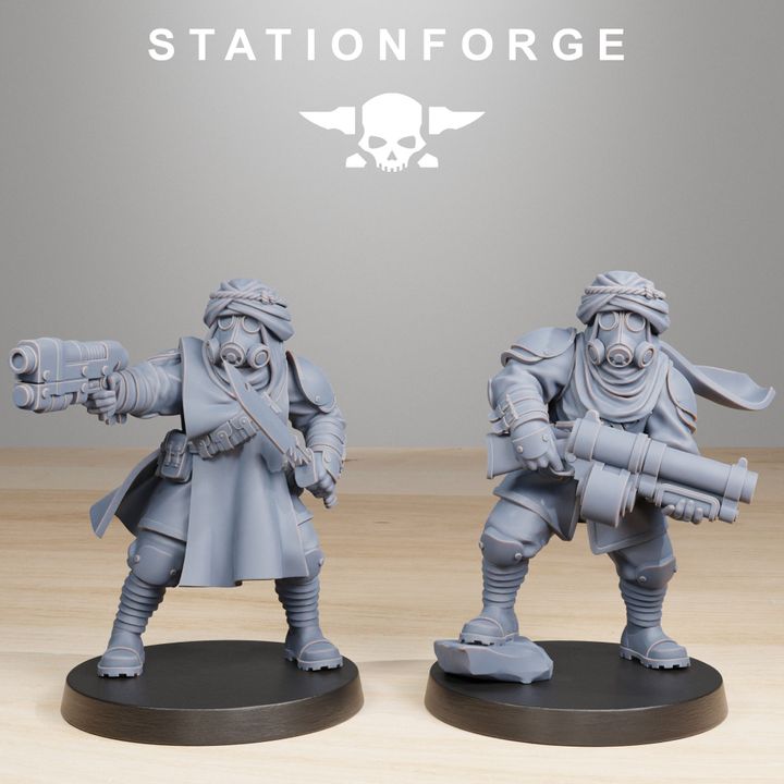 Wargames - Stationforge - GrimGuard - Scorchers Squad (10 Figurer)
