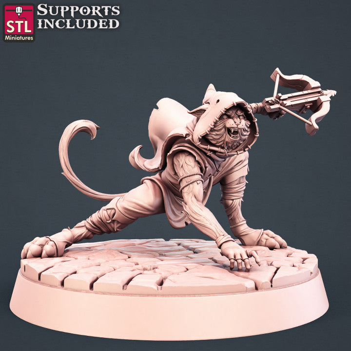 Dungeons & Dragons - STL Miniatures - Tabaxi Assassins Set (4 Figurer)
