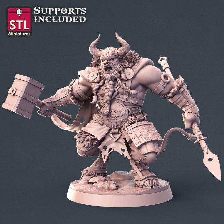 Dungeons & Dragons - STL Miniatures - Viking Minotaurs Set