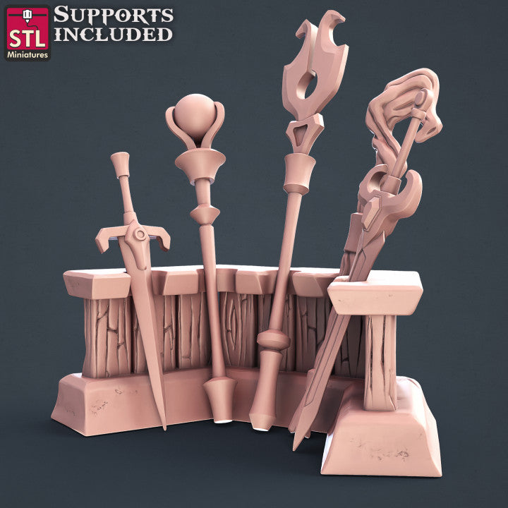 Dungeons & Dragons - STL Miniatures - Wizard Set