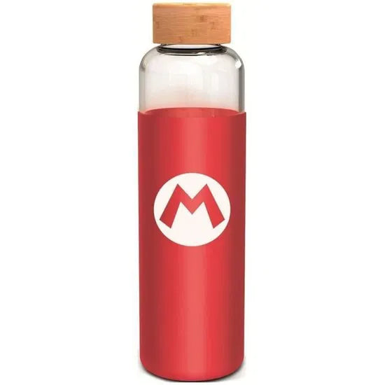 Super Mario - Mario Vandflaske (Glas m. trælåg)