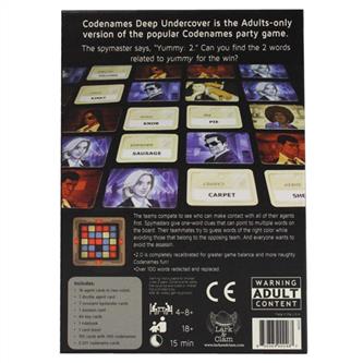 Codenames: Deep Undercover 2.0 - Selskabsspil - 4-8 Spillere - Fra 18 År