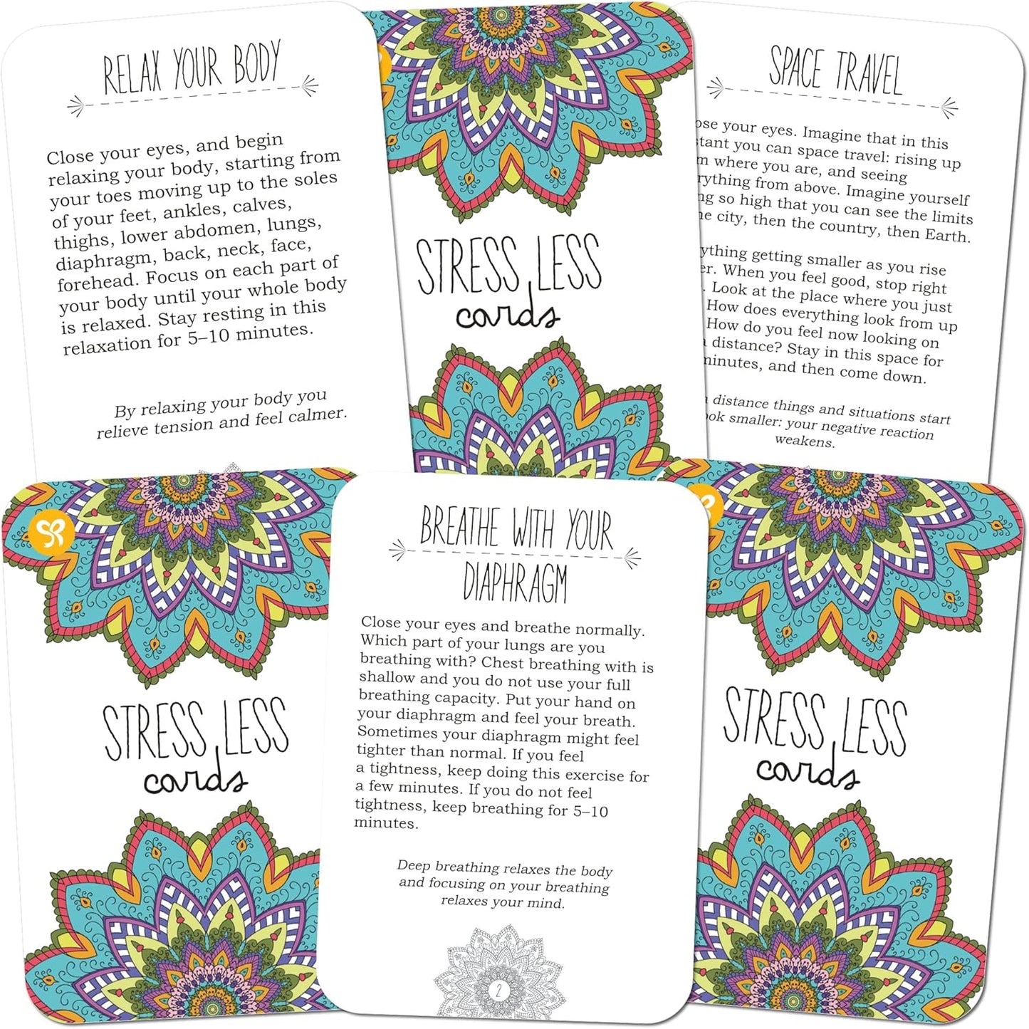 Stress Less Cards - Mindfulness - Meditation - 50 Kort med Motivation