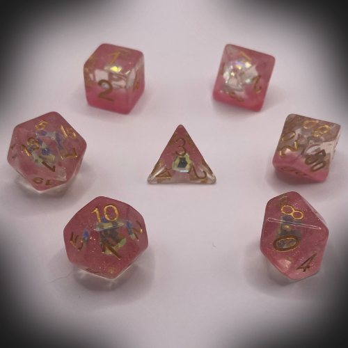 Sun Forge - RPG Dice Set - Pink Diamond (7stk)