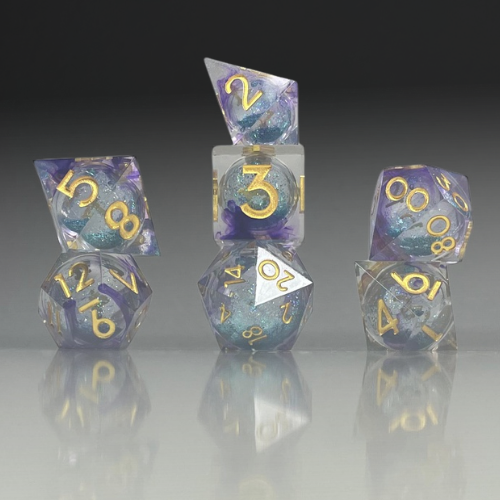 Sun Forge - RPG Dice Set - Pure of Heart - Handmade (7stk)