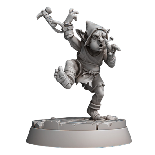 Dungeons & Dragons - STL Miniatures - Goblin Carpenter with nail in finger