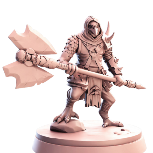 Dungeons & Dragons - STL Miniatures - Kenku with Giant Axe