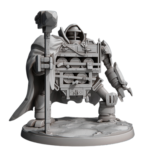 Dungeons & Dragons - STL Miniatures - Large Construct with Stone Hammer