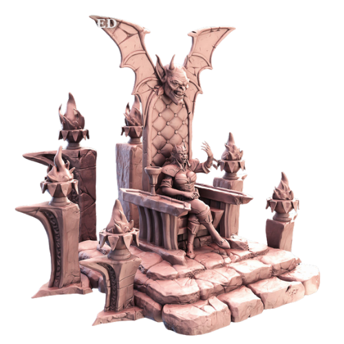 Dungeons & Dragons - STL Miniatures - Vampire Lord on Throne