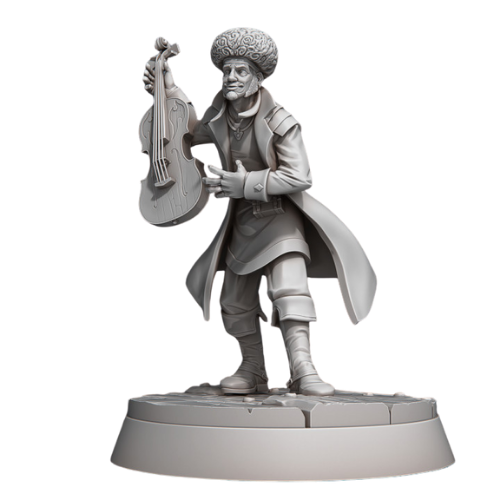 Dungeons & Dragons - STL Miniatures - Human Vendor with instrument