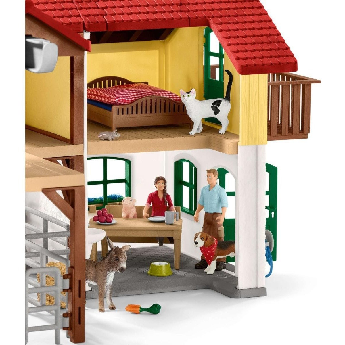 Schleich - Farm World - Stor Farm med dyr og mennesker - 42407