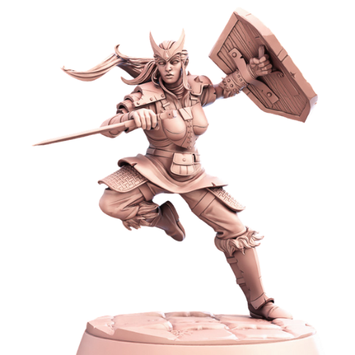 Dungeons & Dragons - STL Miniatures - Human Female Warrior