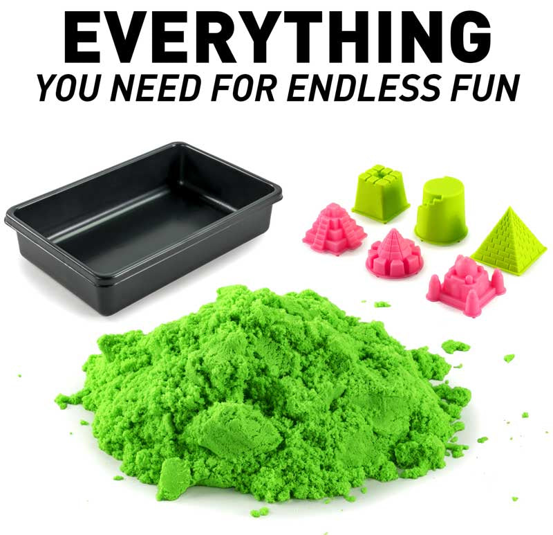 National Geographics Ultimate Green Play Sand - Kinetisk Legesand