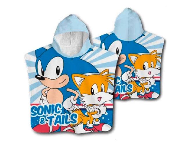 Sonic the Hedgehog - Poncho med Hue - Microfiber - 100x50cm