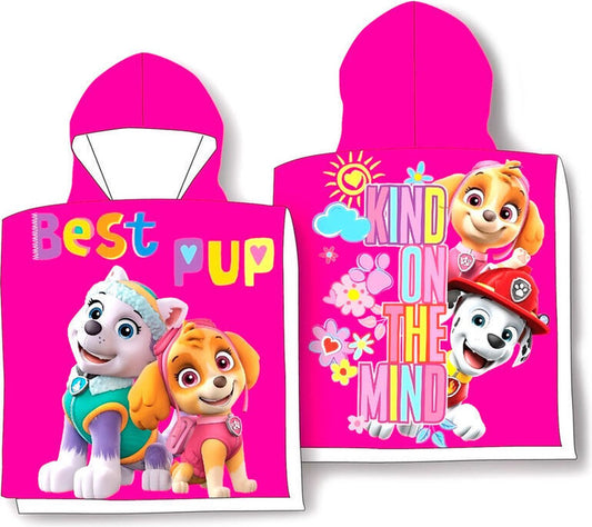 Paw Patrol - Poncho med Hue - 100% Bomuld - 50x100cm