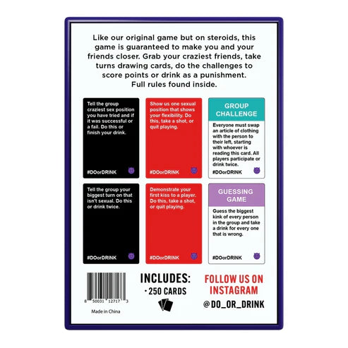 Do or Drink: Naughty Edition - Selskabsspil for Voksne - 2+ Spillere