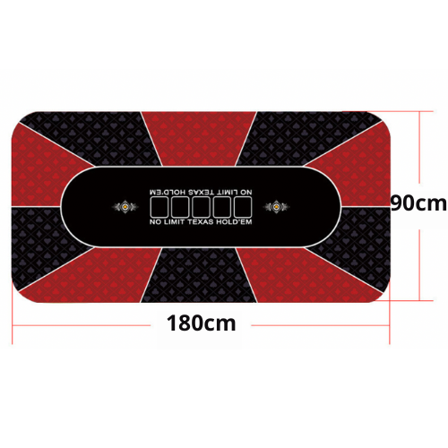 Poker - Texas Hold 'Em Spillemåtte (180x90cm)