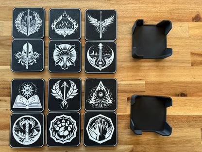 Dungeons & Dragons - Coasters (bordskånere, 12stk) Class Edition