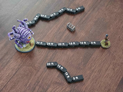 Dungeons & Dragons - Artikuleret Range Ruler (3 stk)