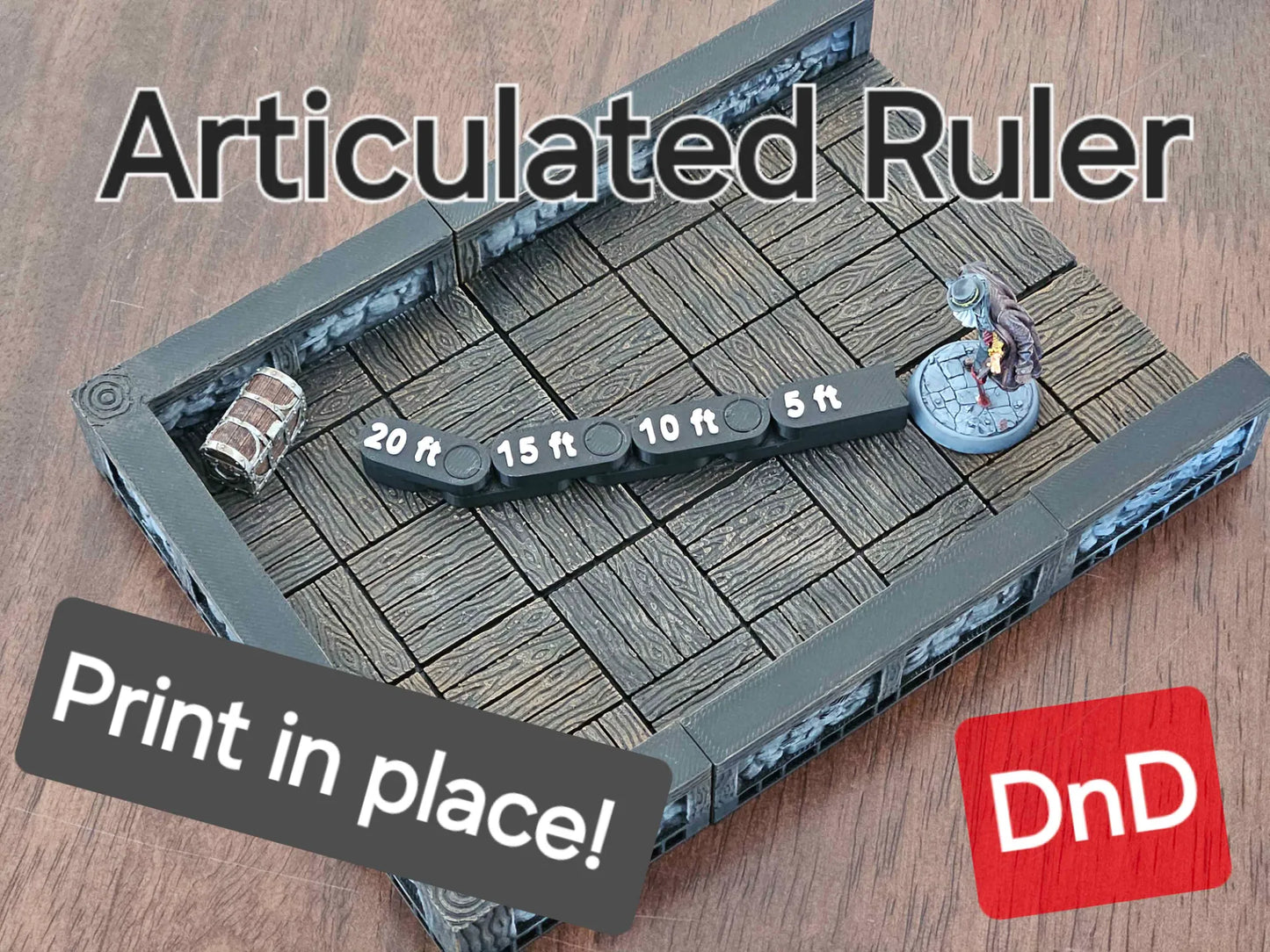 Dungeons & Dragons - Artikuleret Range Ruler (3 stk)