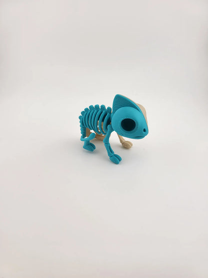 Skelet Kamæleon Figur - Til pynt på bord eller hylde