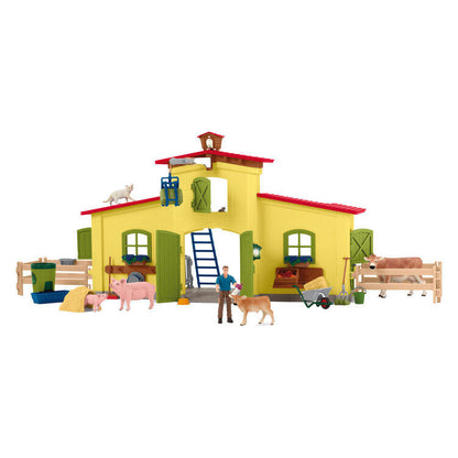 Schleich - Farm World - Farm med dyr og landmand - 42605