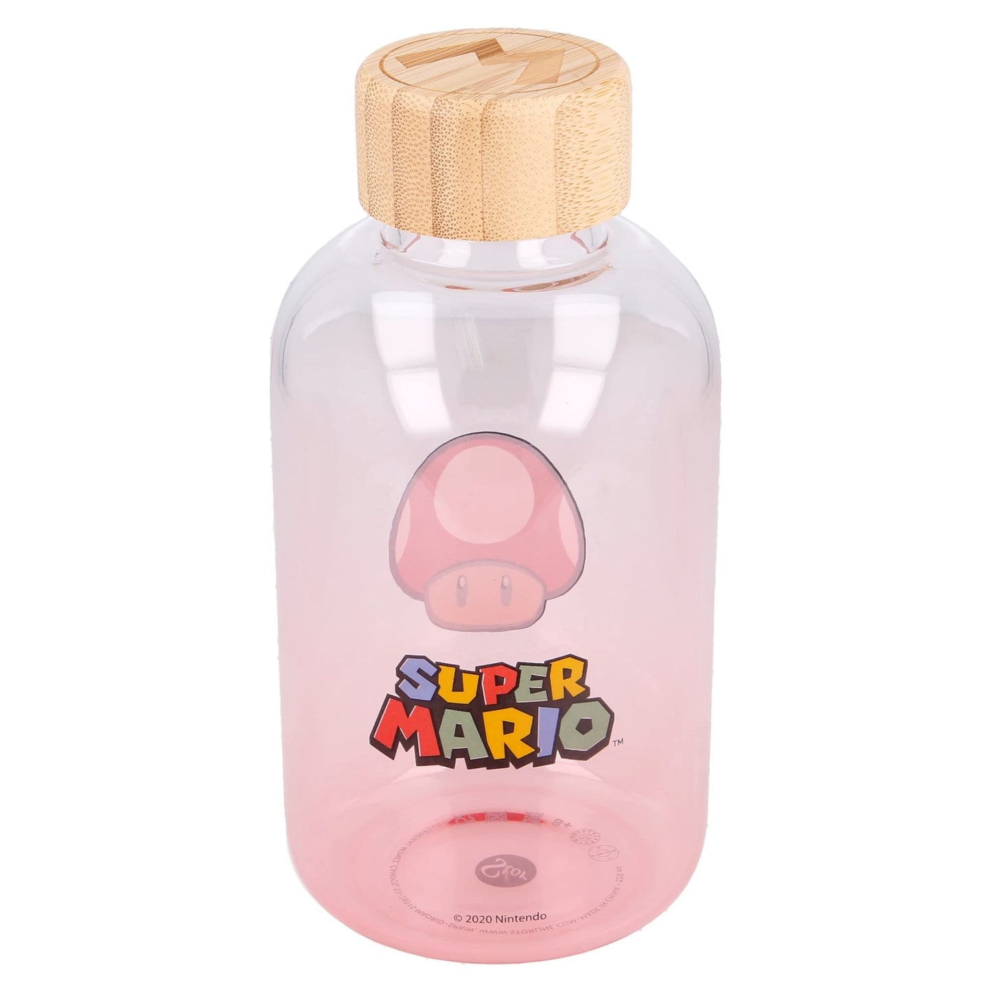 Super Mario - Toad Vandflaske (Glas m. trælåg)