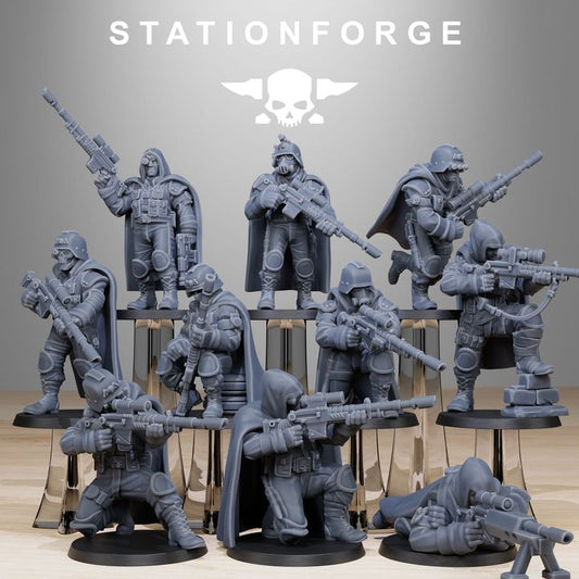 Wargames - Stationforge - GrimGuard - Snipers Squad (10 Figurer)