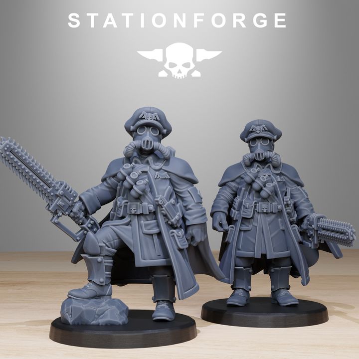 Wargames - Stationforge - GrimGuard - Frostwatch Officers (2 Figurer)