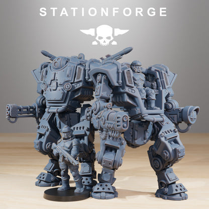 Wargames - Stationforge - GrimGuard - Vaskar Warmech (1 Warmech + 1 infantry Figur)