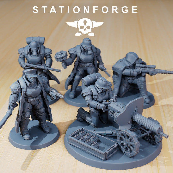 Wargames - Stationforge - GrimGuard - Delta Squad (5 Figurer)