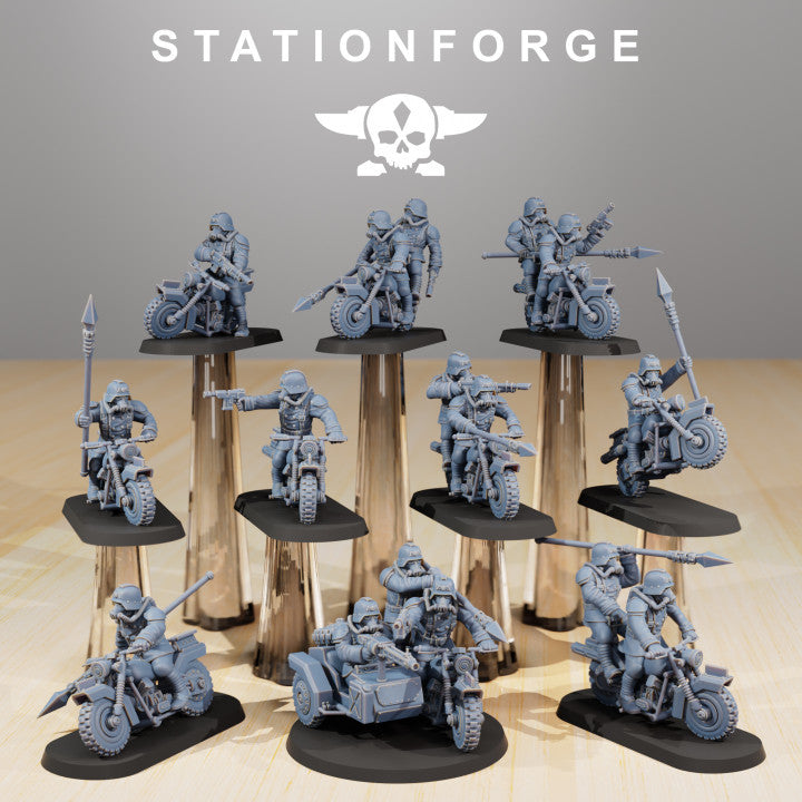 Wargames - Stationforge - GrimGuard - Death Bikers Squad (10 Figurer)