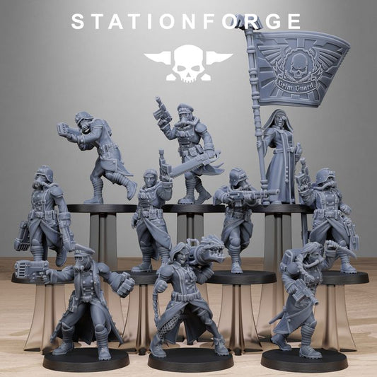 Wargames - Stationforge - GrimGuard - Sisters Squad (10 Figurer)