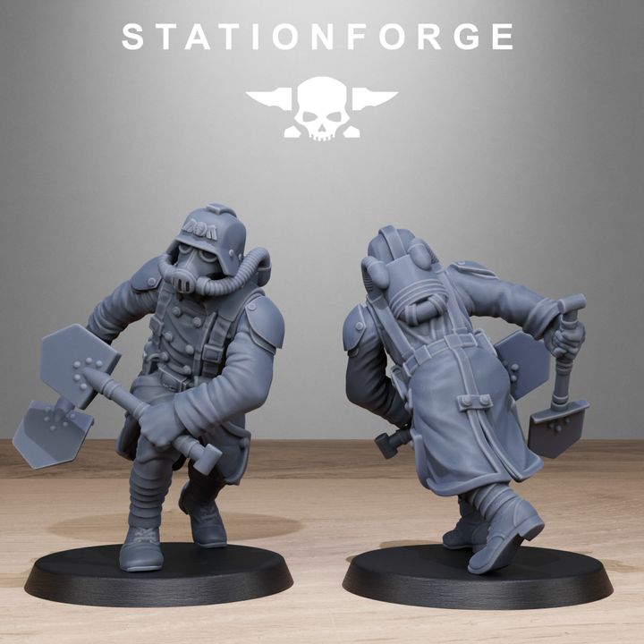 Wargames - Stationforge - GrimGuard - Radioactive Mutants Squad (10 Figurer)