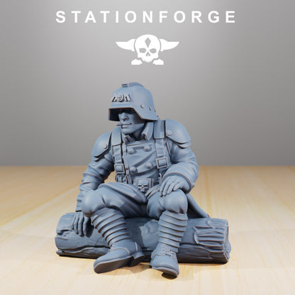 Wargames - Stationforge - GrimGuard - Comrades (5 Figurer)