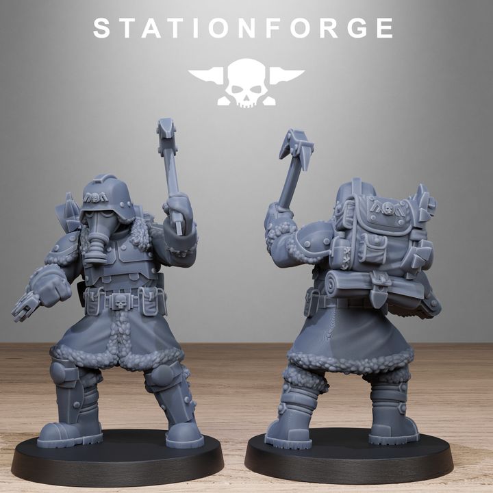 Wargames - Stationforge - GrimGuard - Frostwatch Patrol Squad (10 Figurer)