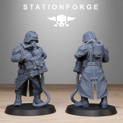 Wargames - Stationforge - GrimGuard - Flamer Squad (10 Figurer)