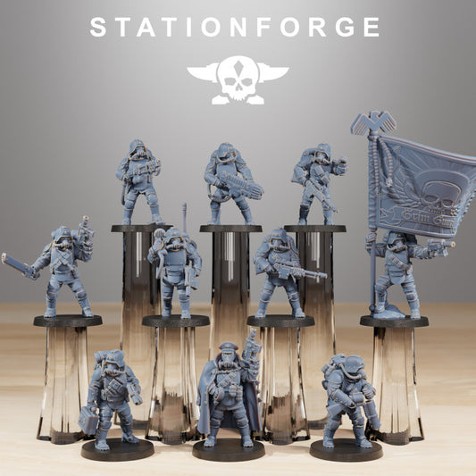 Wargames - Stationforge - GrimGuard - Ironclads Squad (10 Figurer)