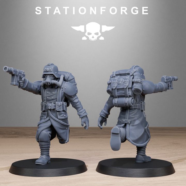 Wargames - Stationforge - GrimGuard - Rocketeers Squad (10 Figurer)