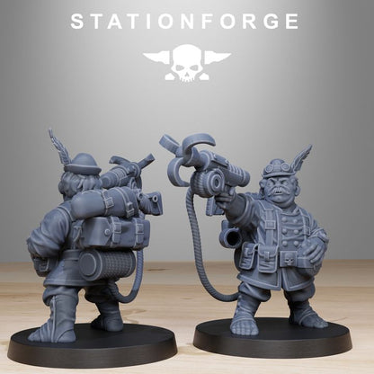Wargames - Stationforge - GrimGuard - Skulldart Trappers Squad (12 Figurer)
