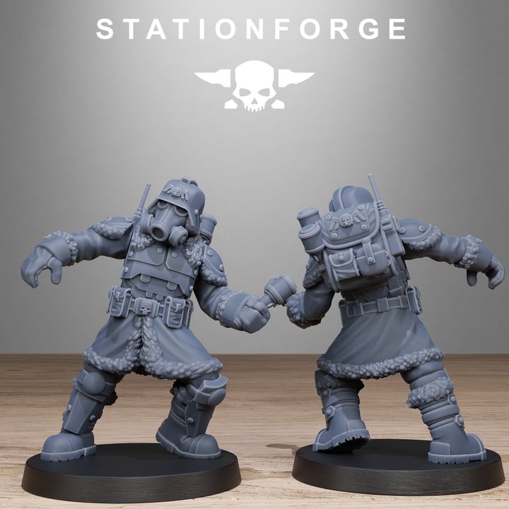 Wargames - Stationforge - GrimGuard - Frostwatch Patrol Squad (10 Figurer)