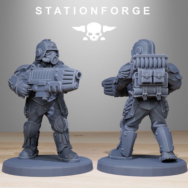 Wargames - Stationforge - GrimGuard - Elites Squad (10 Figurer)